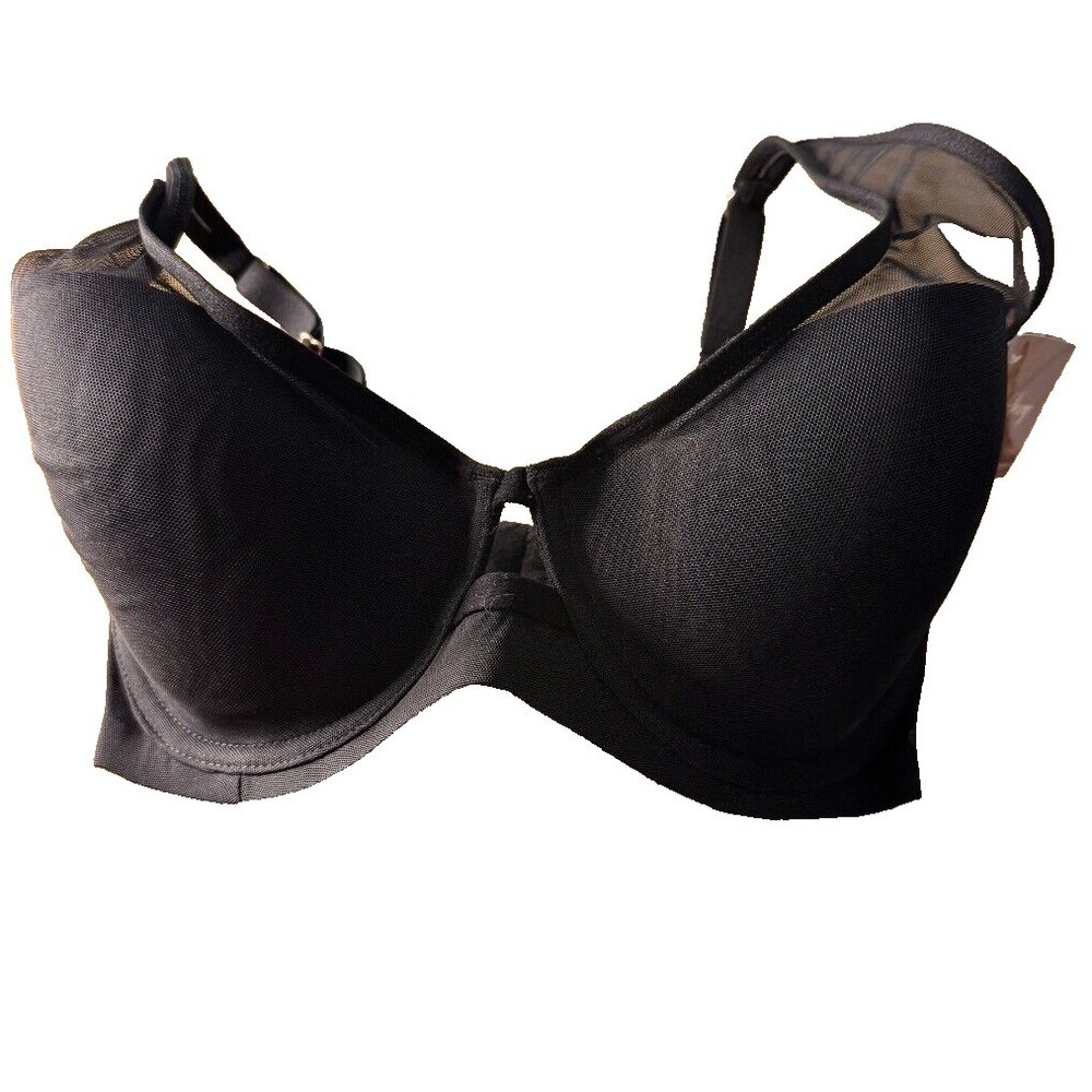 Smart & Sexy Mesh Collection Underwire Bra Black 32DDD SA1389
